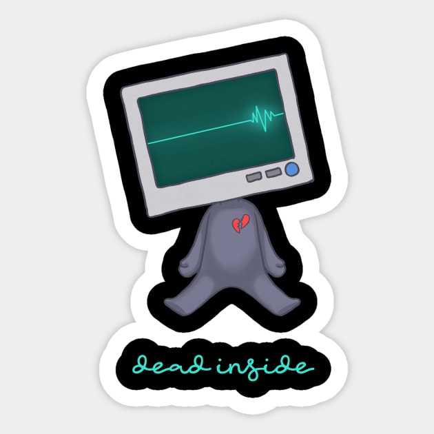 Dead Inside Sticker by ursulalopez